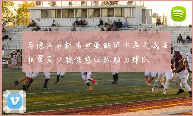 马德兴分析韦世豪缺阵中乌之战高准翼吴少聪伤愈归队助力球队